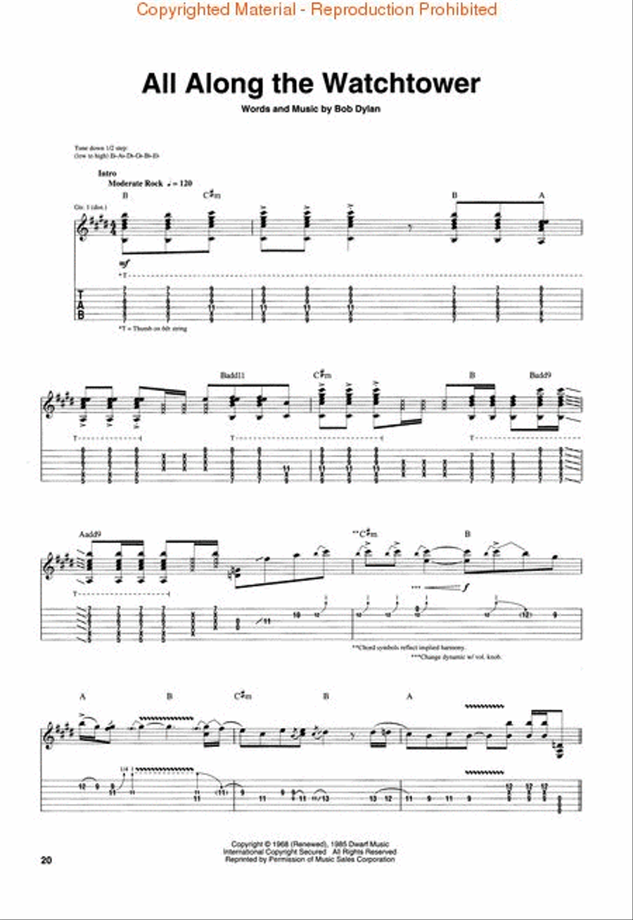 Blue Wild Angel: Jimi Hendrix Live at the Isle of Wight Electric Guitar scores gallery preview page 4