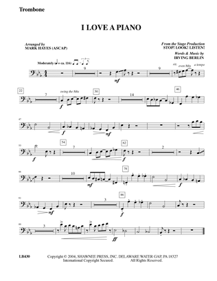 I Love a Piano (arr. Mark Hayes) - Trombone