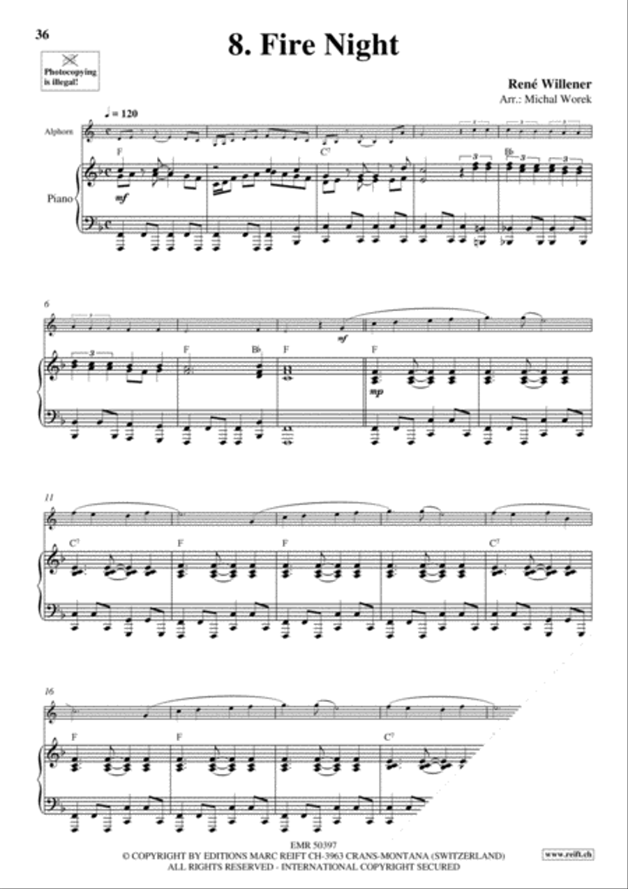 20 Alphorn Solos Volume 1 Piano Accompaniment scores gallery preview page 10