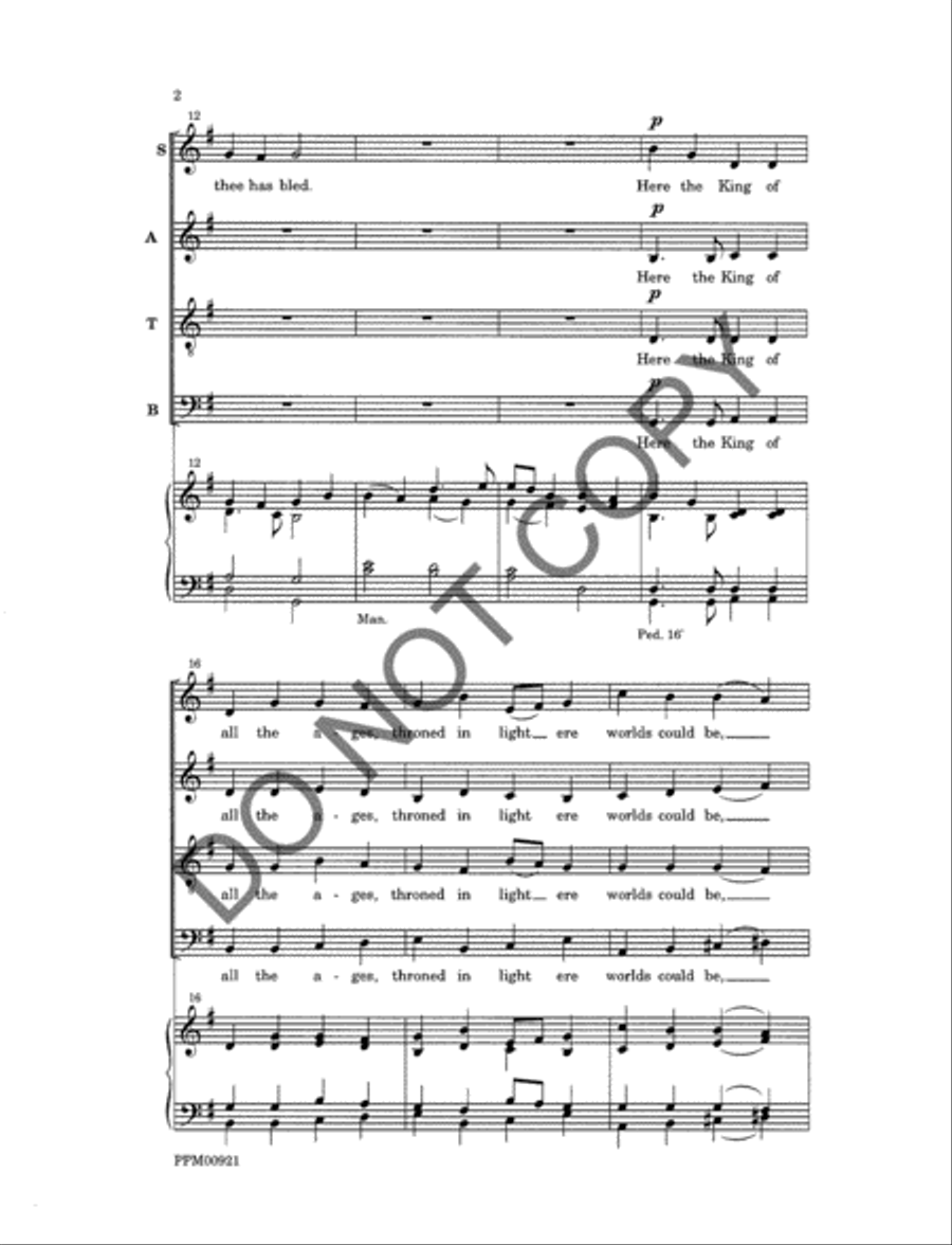 Cross of Jesus, Cross of Sorrow 4-Part scores gallery preview page 3