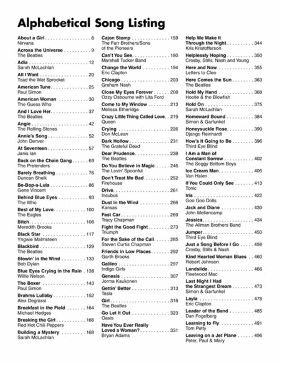 Acoustic Guitar Tab White Pages Acoustic Guitar scores gallery preview page 2