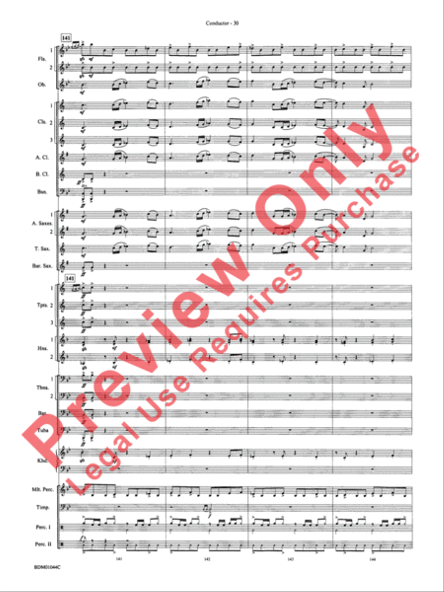 To the Summit! (Strive for the Highest) Concert Band scores gallery preview page 34