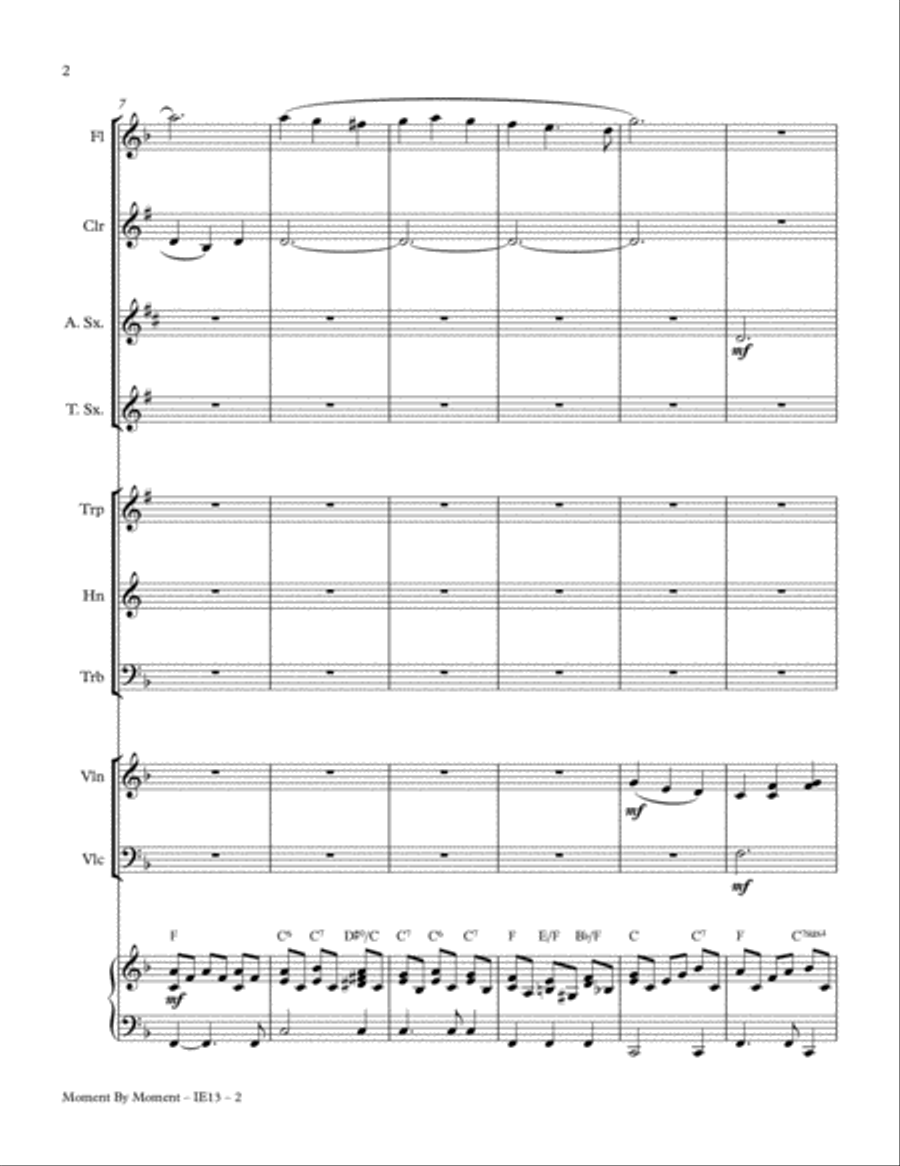 Moment By Moment (version 2) Full Orchestra scores gallery preview page 2