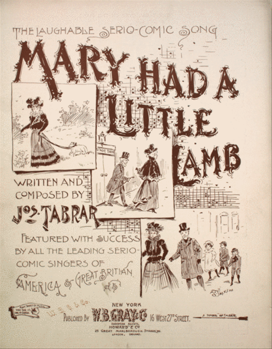 The Laughable Serio-Comic Song. Mary Had a Little Lamb Voice scores gallery preview page 1