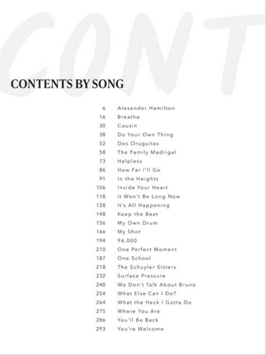 The Lin-Manuel Miranda Collection Piano, Vocal, Guitar scores gallery preview page 3
