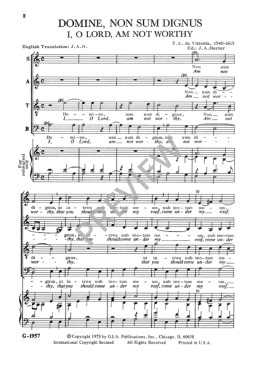 Domine, non sum dignus 4-Part scores gallery preview page 3