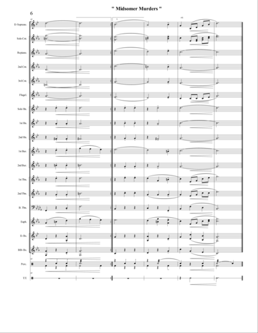Midsomer Murders (main Title/cues) Brass Band scores gallery preview page 6