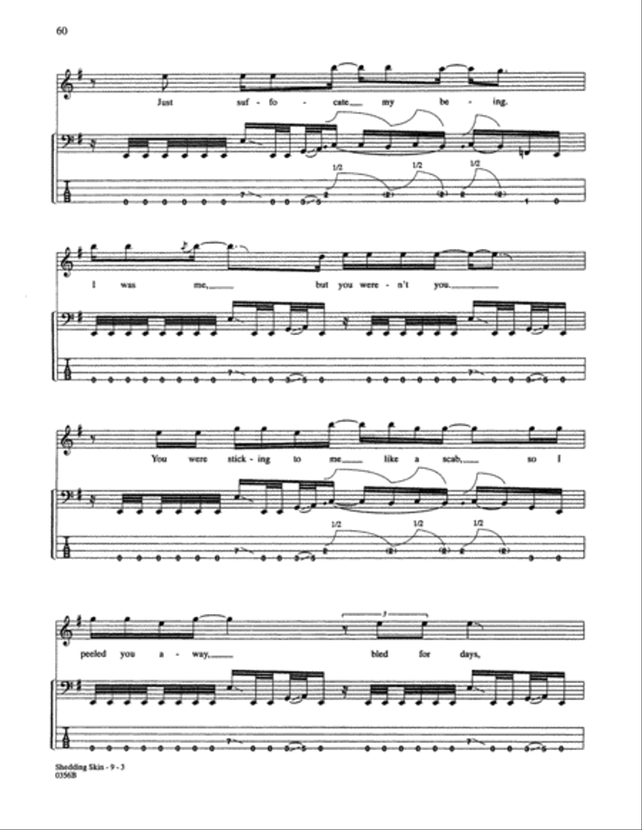 Shedding Skin Guitar Tablature scores gallery preview page 3