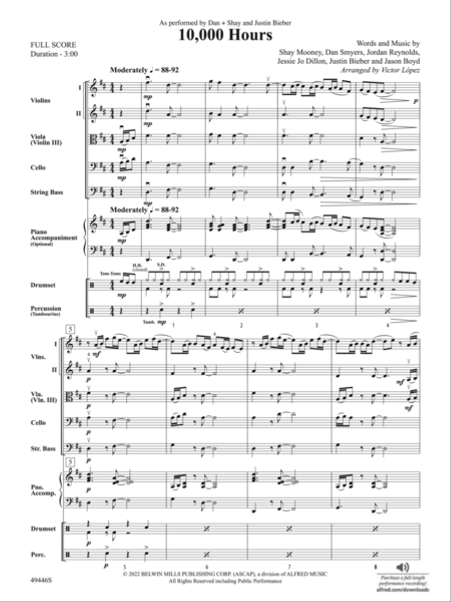 10,000 Hours: Score String Orchestra scores gallery preview page 3