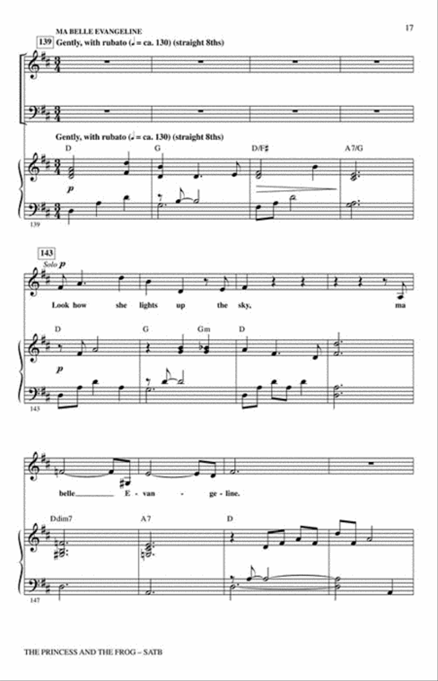 The Princess and the Frog 4-Part scores gallery preview page 4