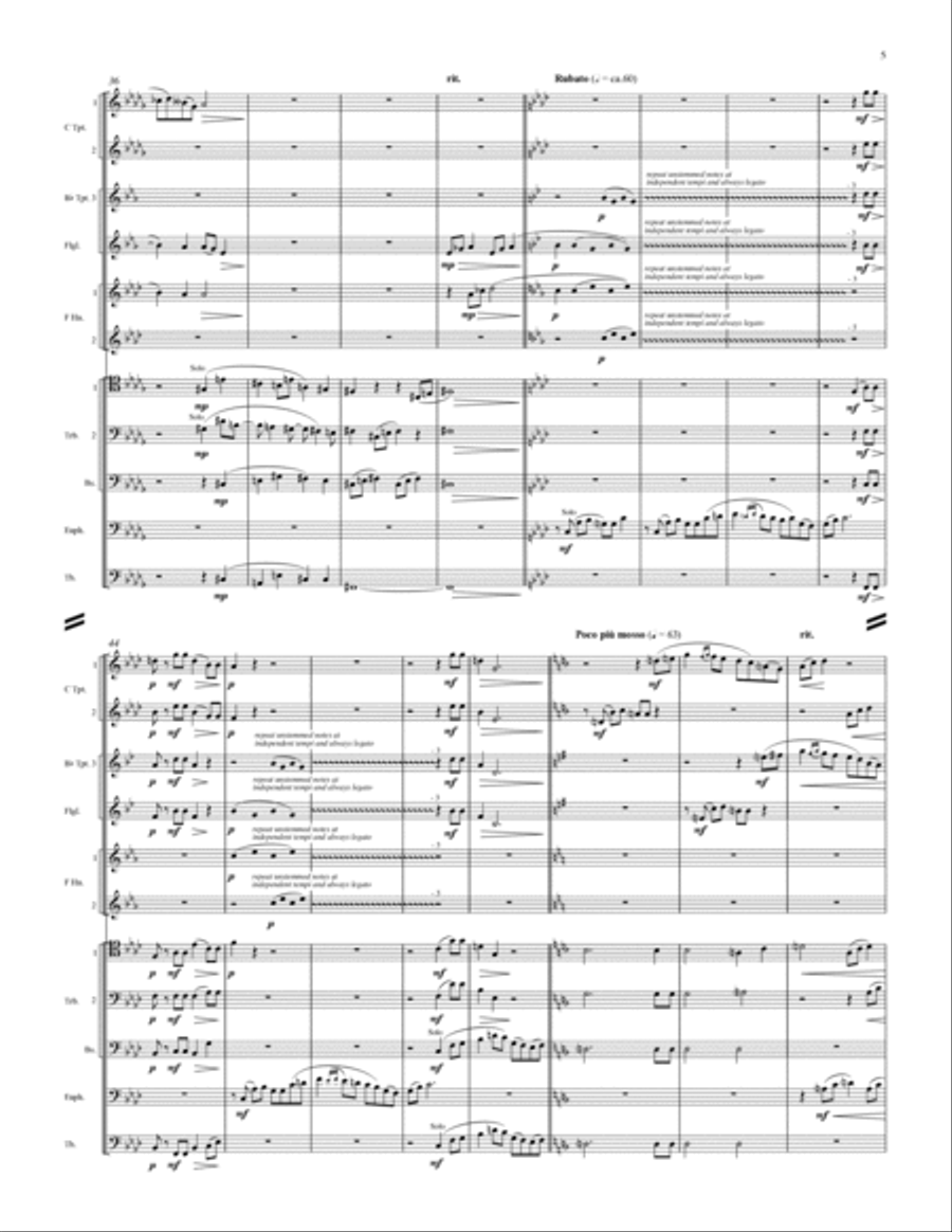 October - Full Score Brass Ensemble scores gallery preview page 3