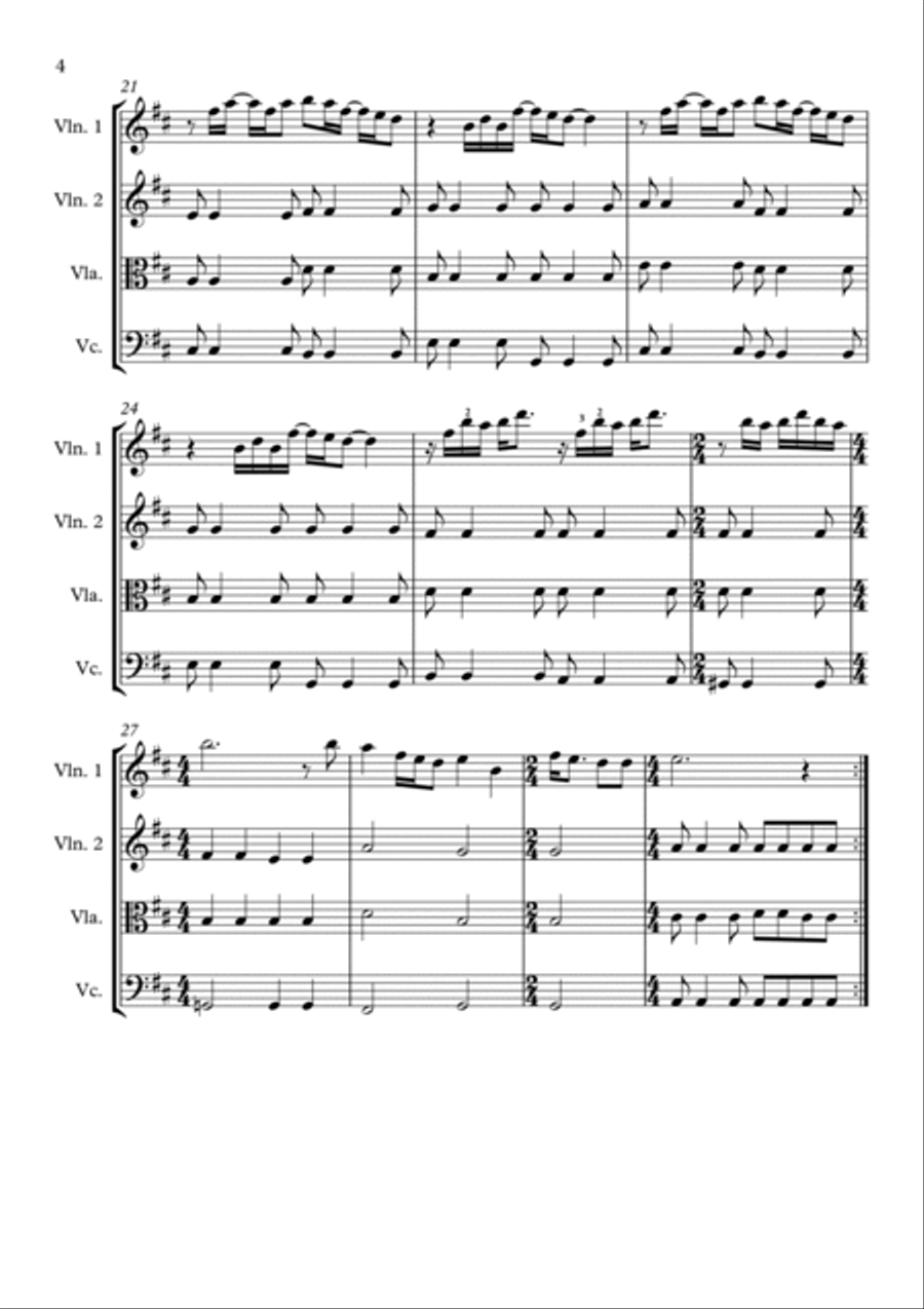 Your Song Your Song String Quartet scores gallery preview page 4