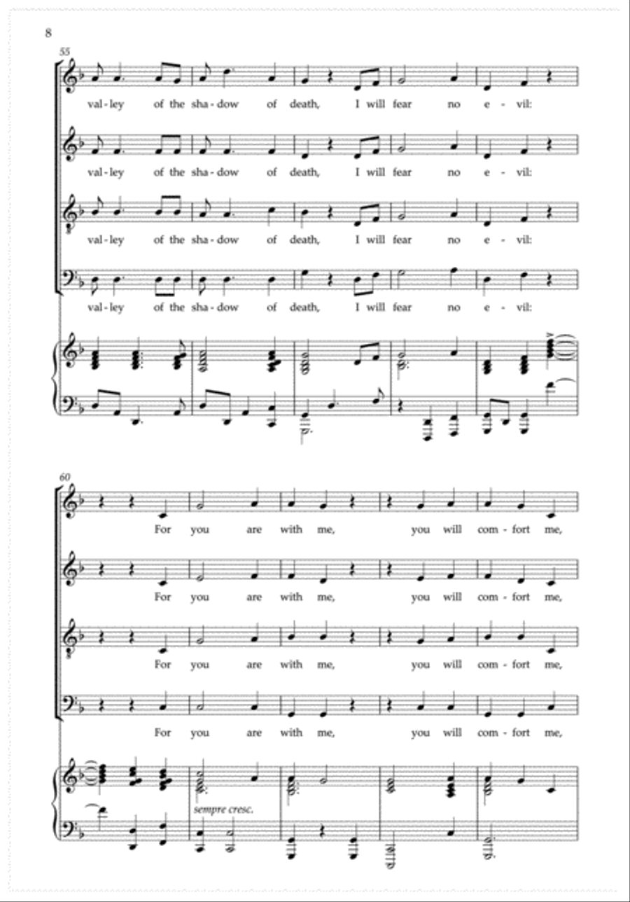 The Lord Is My Shepherd (Psalm 23) 4-Part scores gallery preview page 3