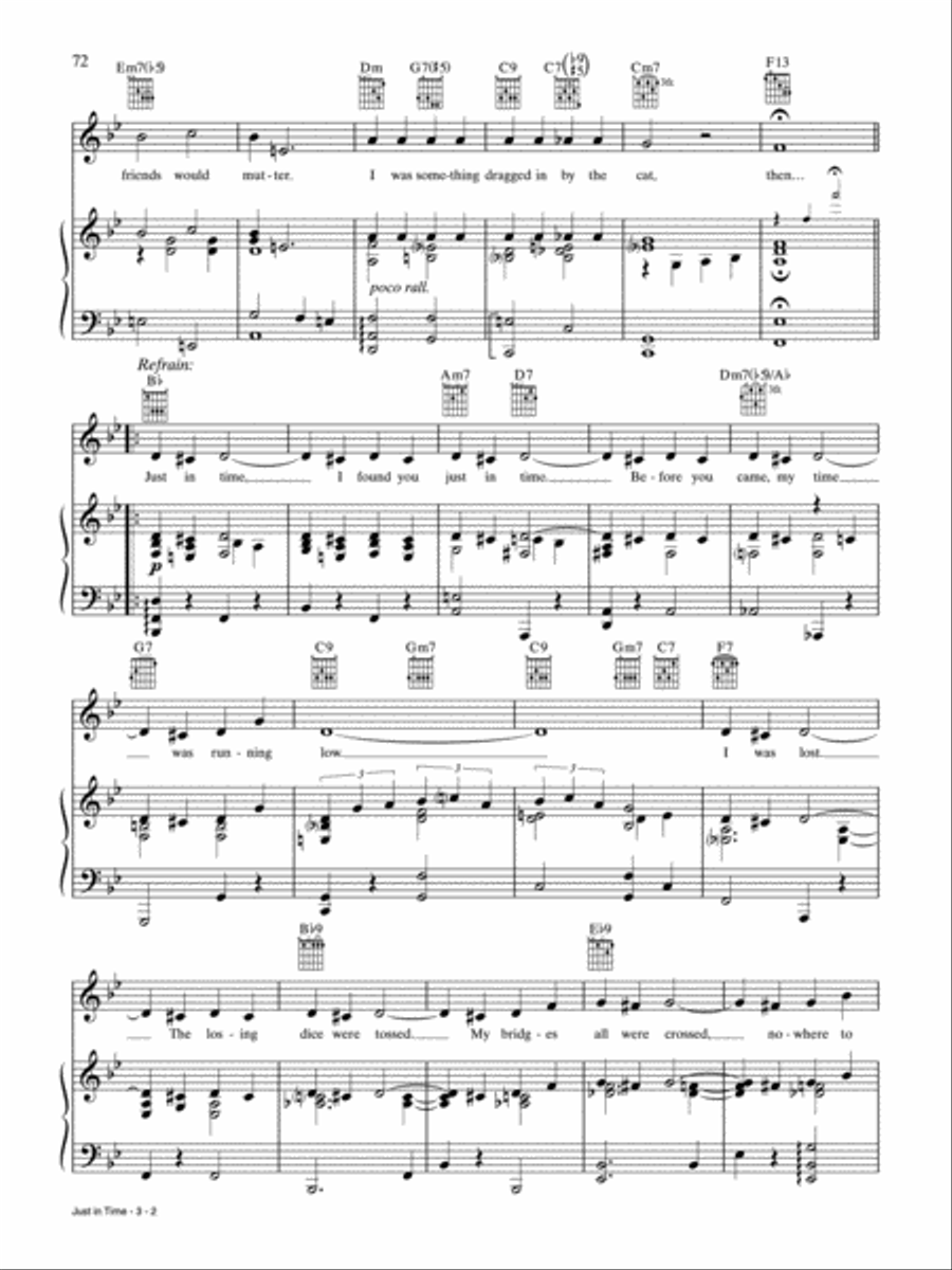 Just in Time Piano, Vocal, Guitar scores gallery preview page 2
