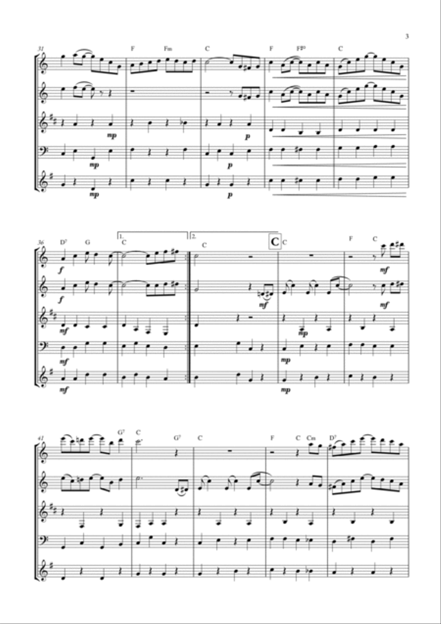 The Entertainer The Entertainer Woodwind Quintet scores gallery preview page 3