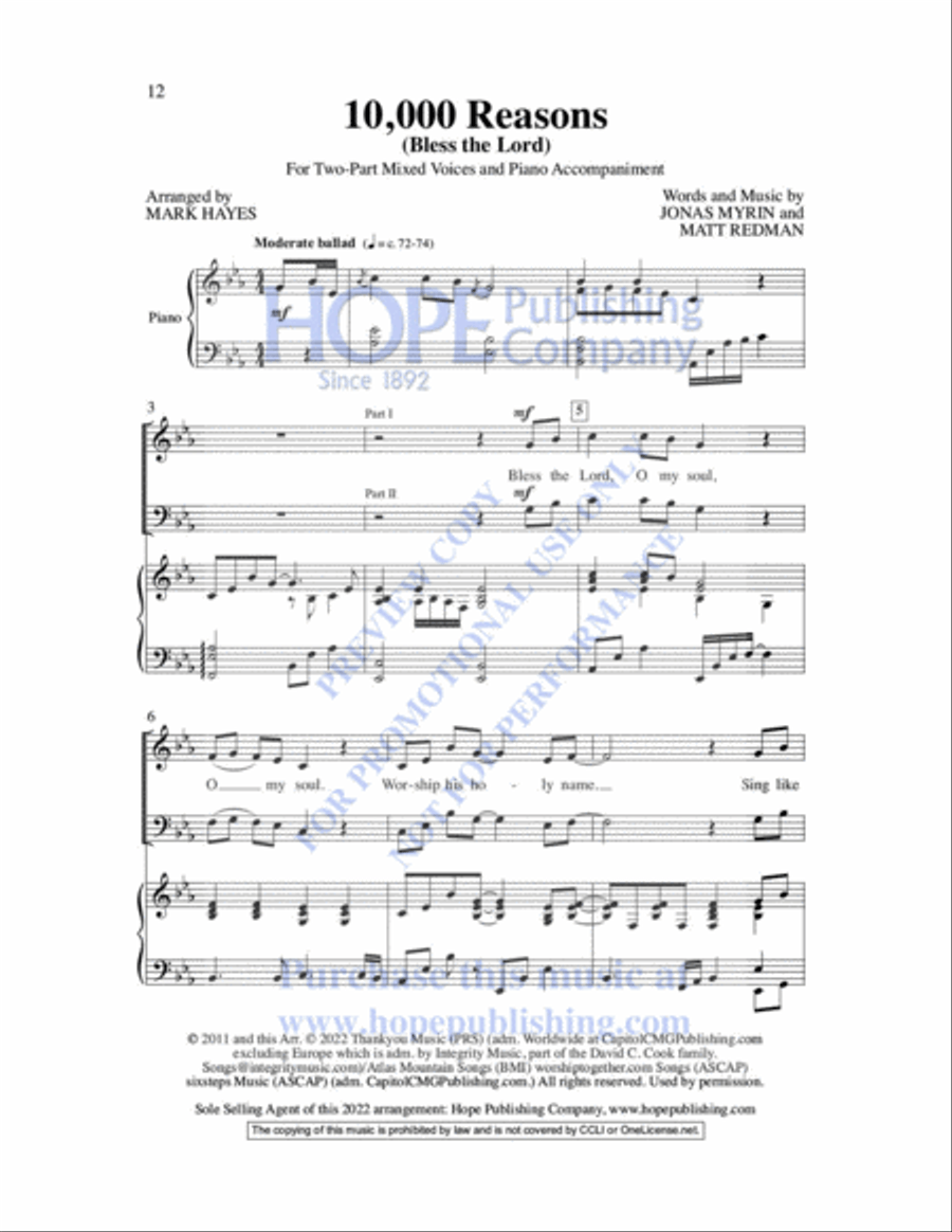 Essential Two-Part Chorals by Mark Hayes, Vol. 1 2-Part scores gallery preview page 17