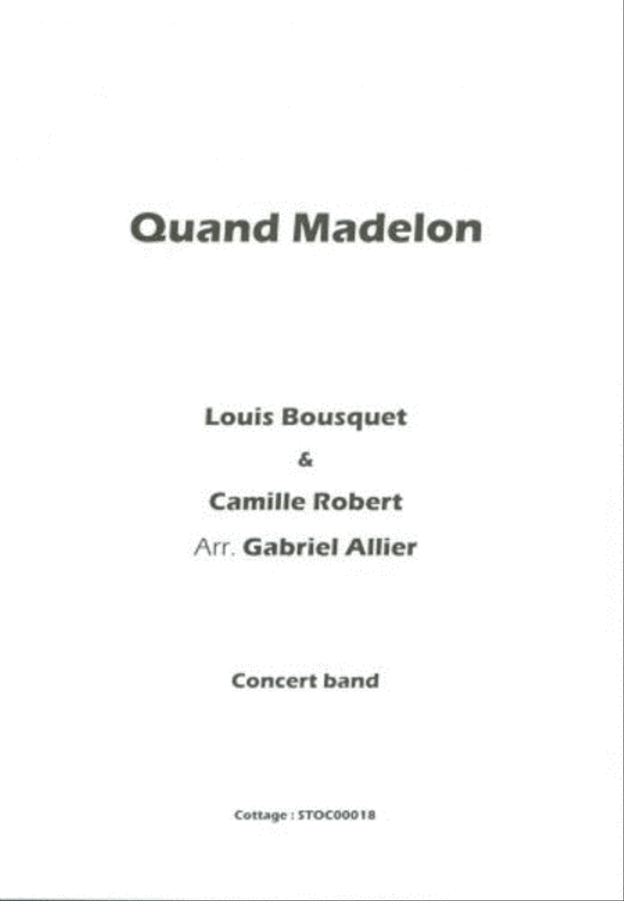 Quand Madelon Concert Band scores gallery preview page 1