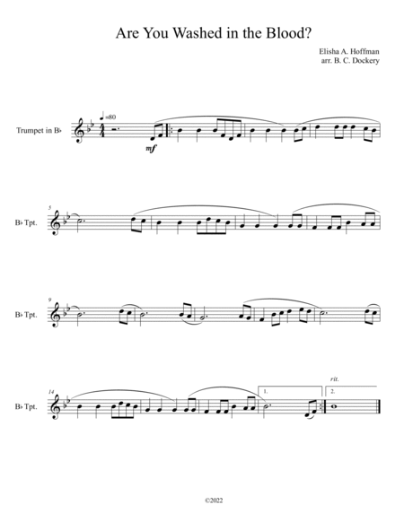 10 Easter Solos for Trumpet - Volume 2 image number null