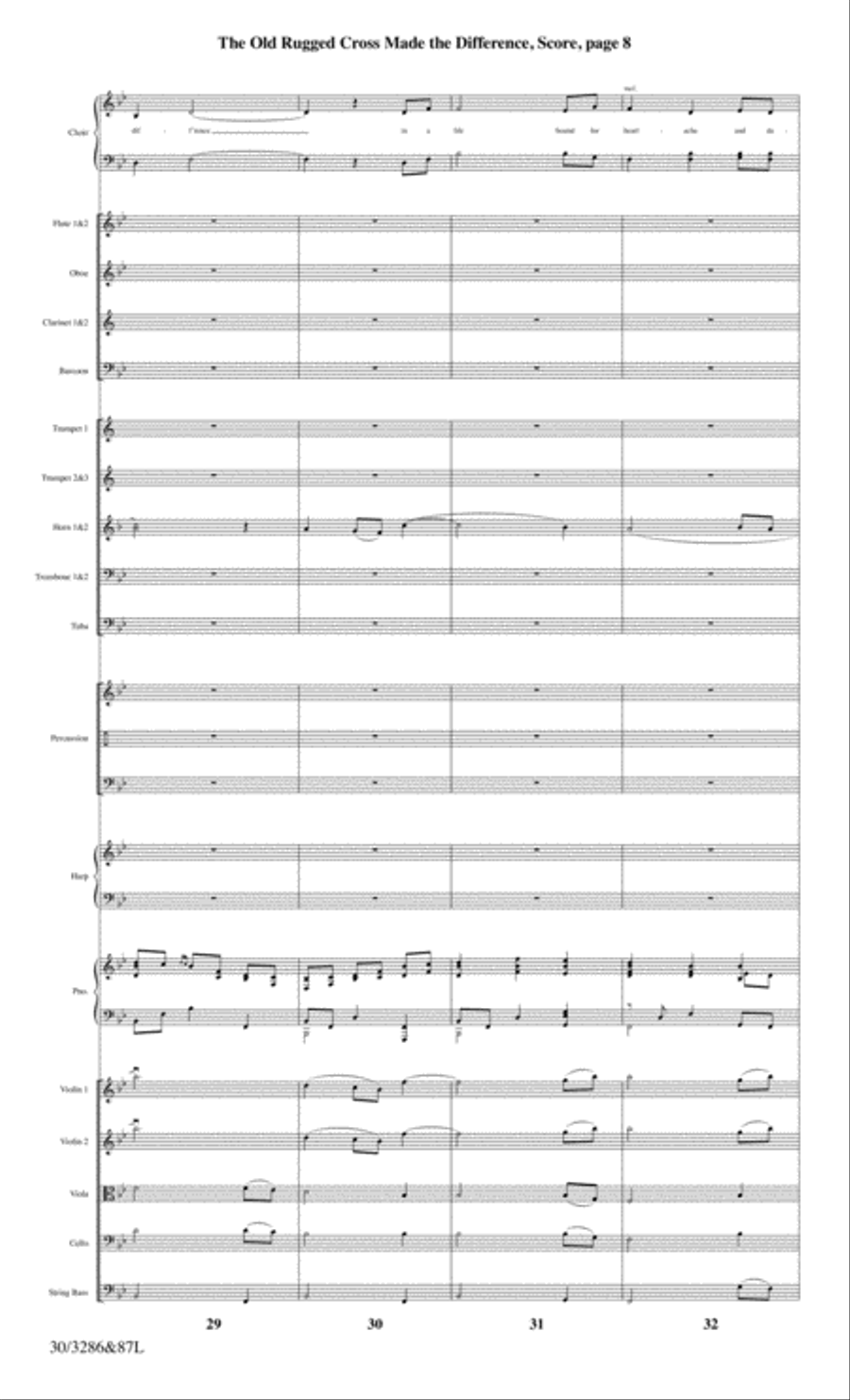The Old Rugged Cross Made the Difference - Orchestral Score and Parts Choir scores gallery preview page 11