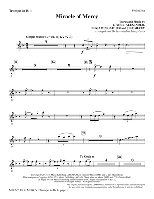 Miracle of Mercy - Bb Trumpet 1