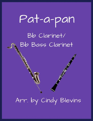 Book cover for Pat-a-pan, Bb Clarinet and Bb Bass Clarinet Duet
