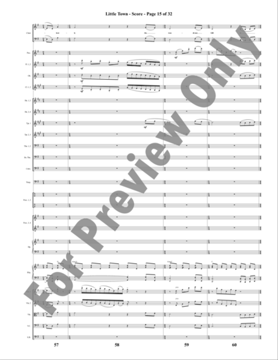 Little Town - Orchestration Little Town - Orchestration Choir scores gallery preview page 16