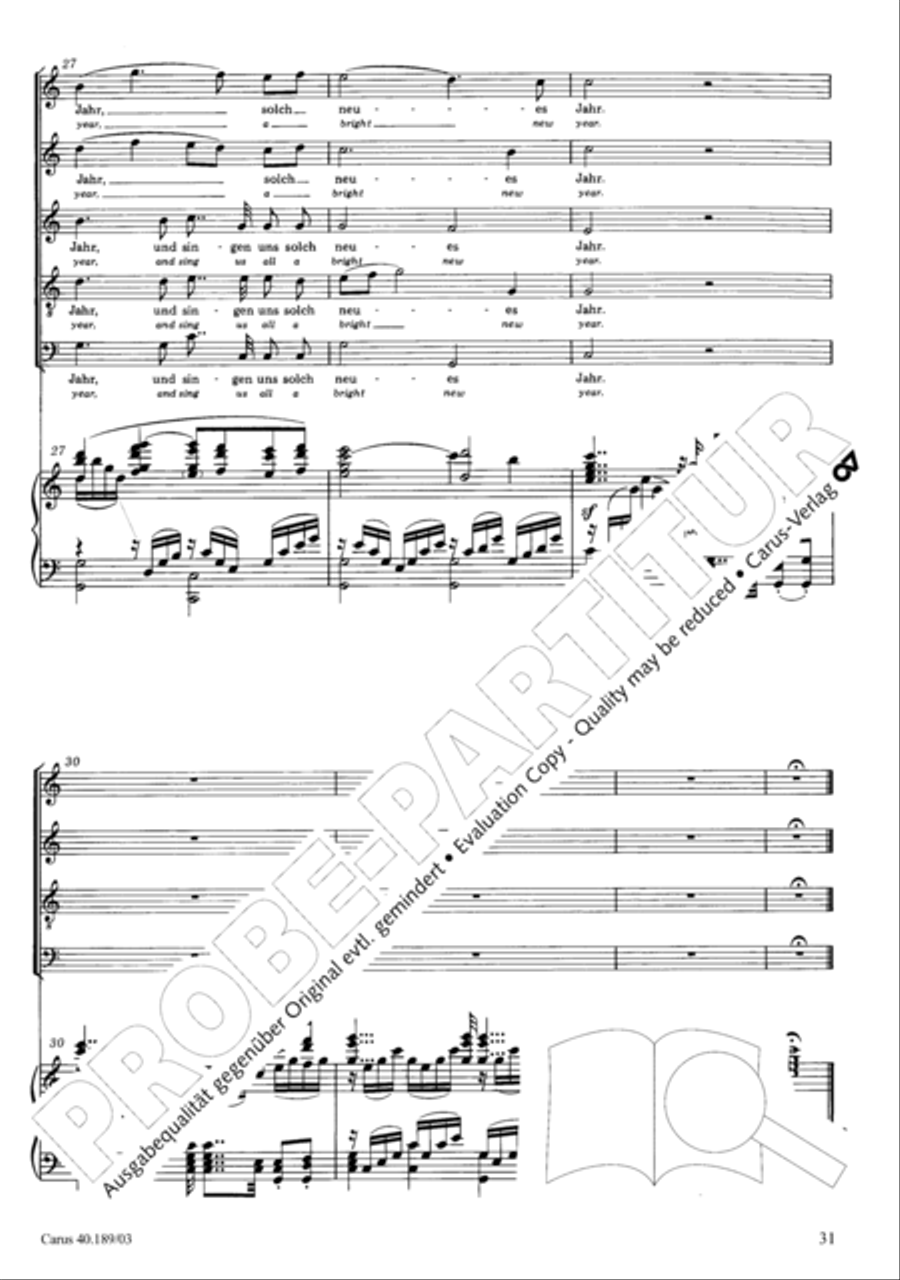 From heav'n on high (Vom Himmel hoch) SSATB scores gallery preview page 32