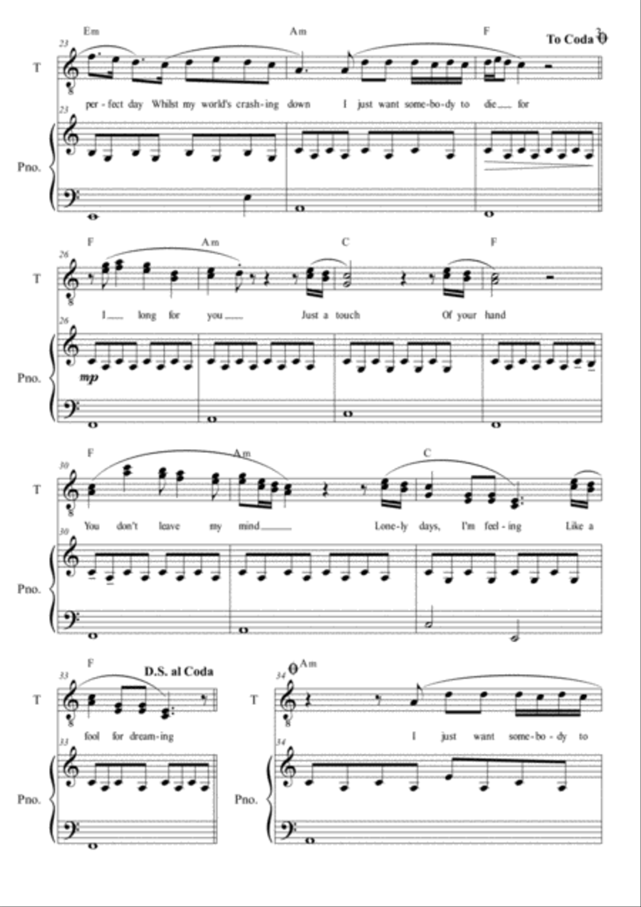 To Die For Voice scores gallery preview page 3