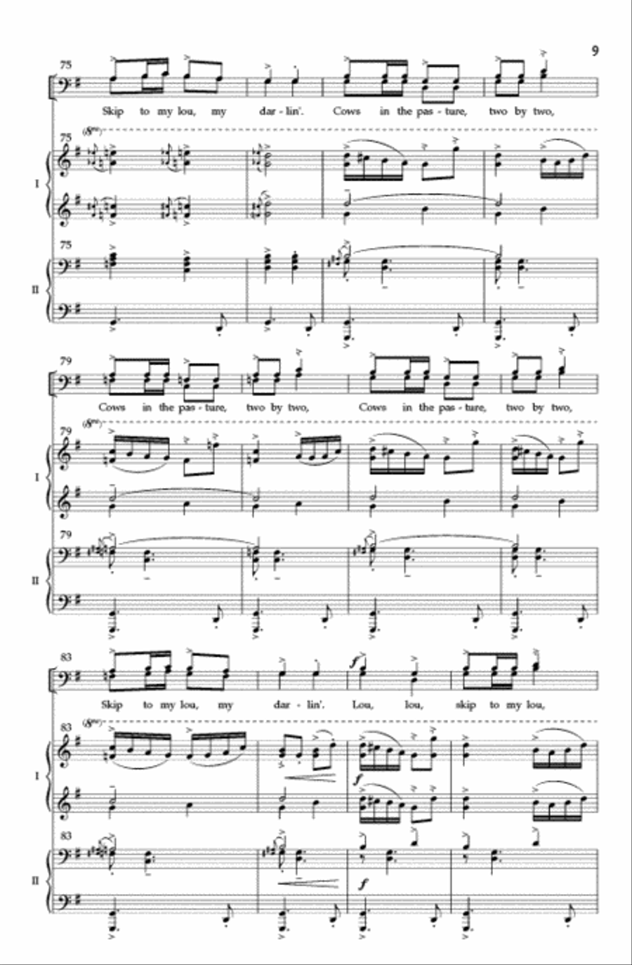 Skip to My Lou SSAATTBB scores gallery preview page 8
