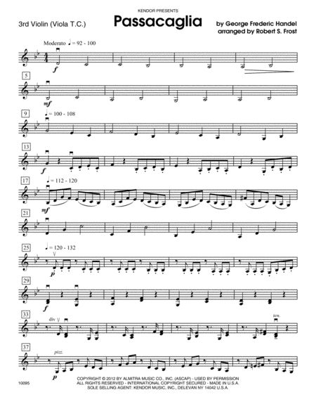 Passacaglia - Violin 3