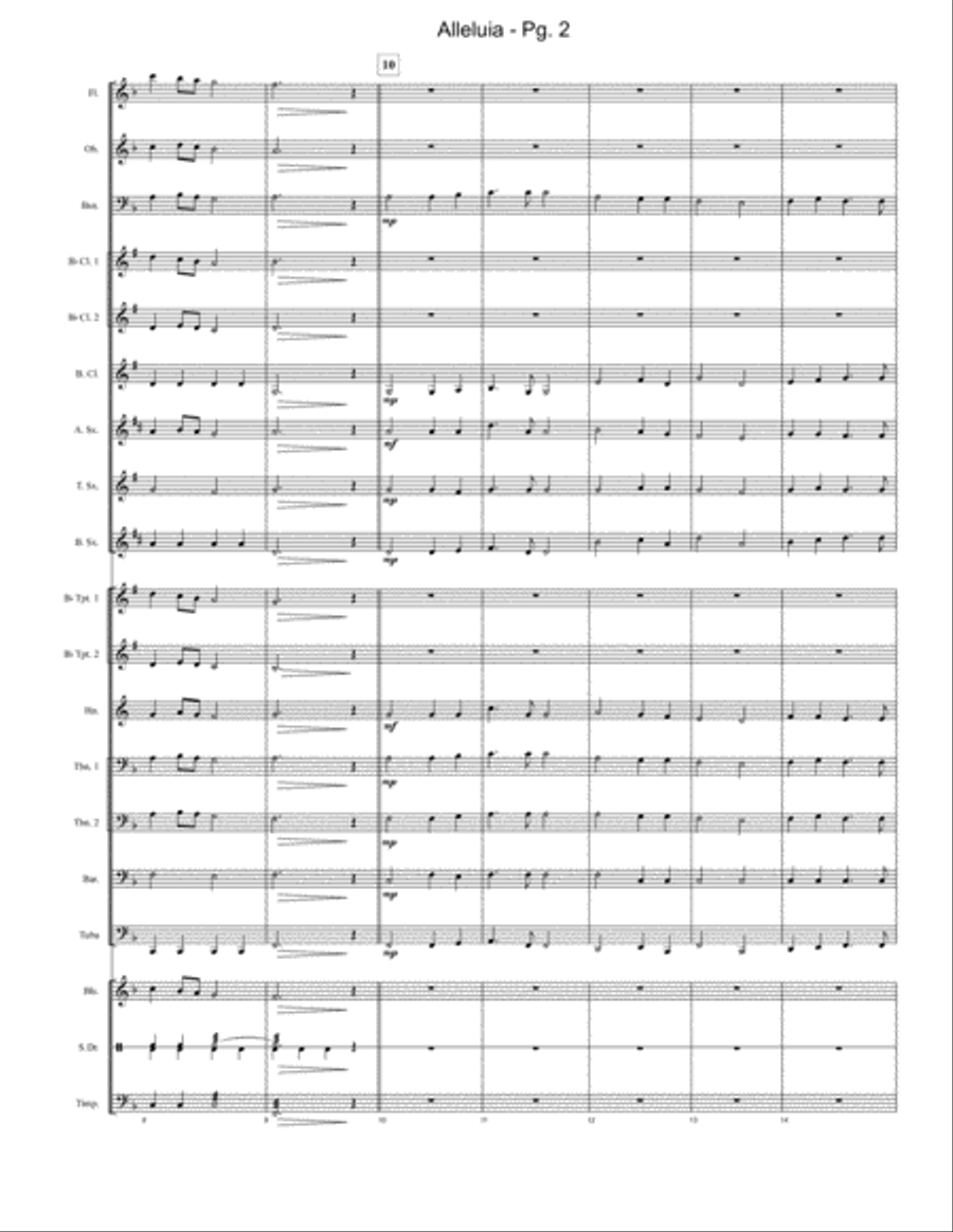 Alleleuia Alleleuia Concert Band scores gallery preview page 3
