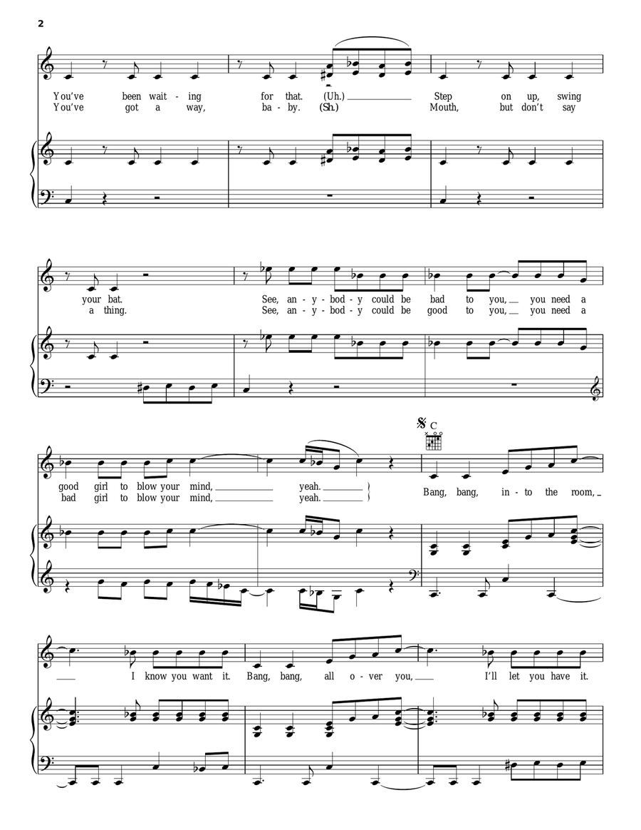 Bang Bang Acoustic Guitar scores gallery preview page 2