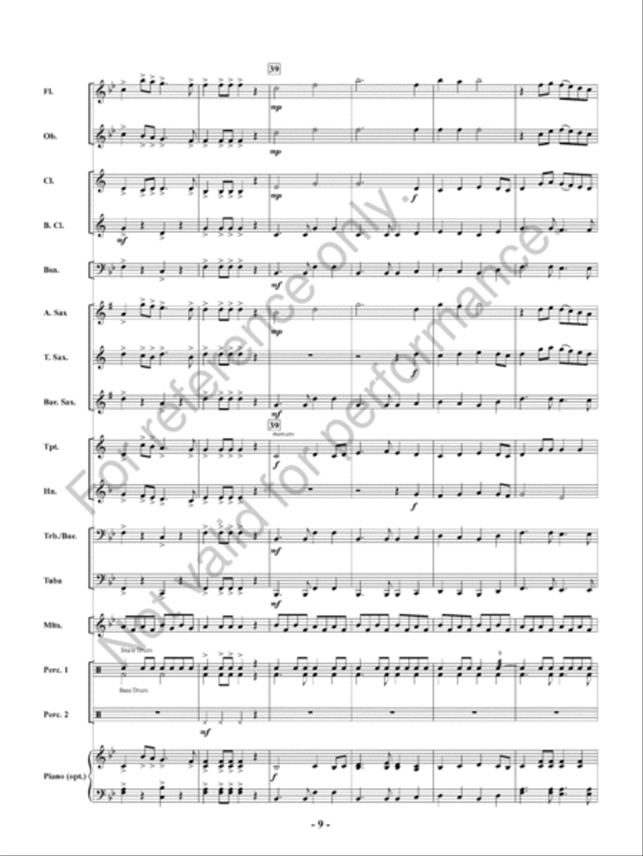Trumpet Voluntary Concert Band scores gallery preview page 10