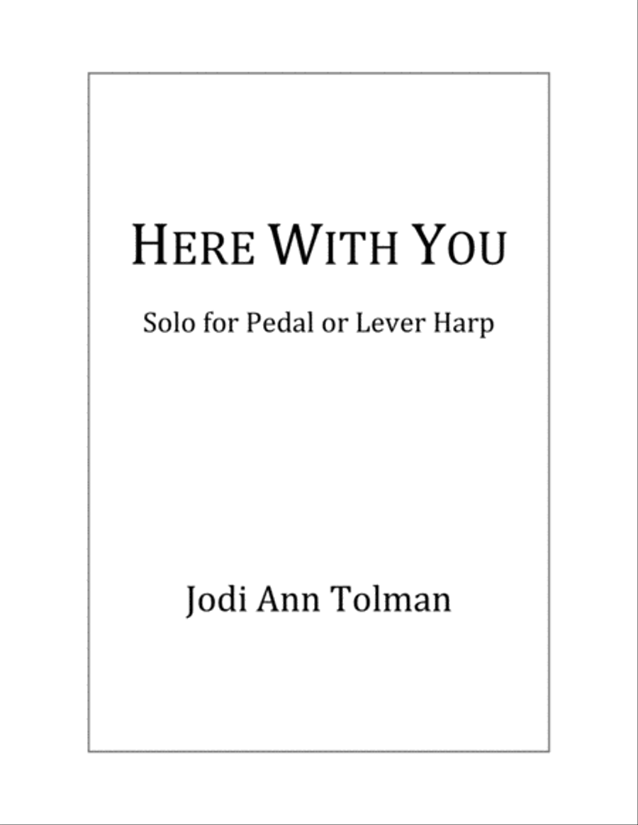 Here With You, Harp Solo Harp scores gallery preview page 1