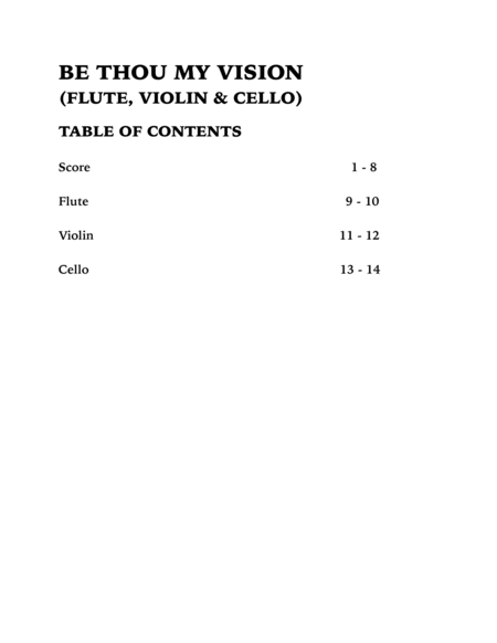Be Thou My Vision (Trio for Flute, Violin and Cello) image number null