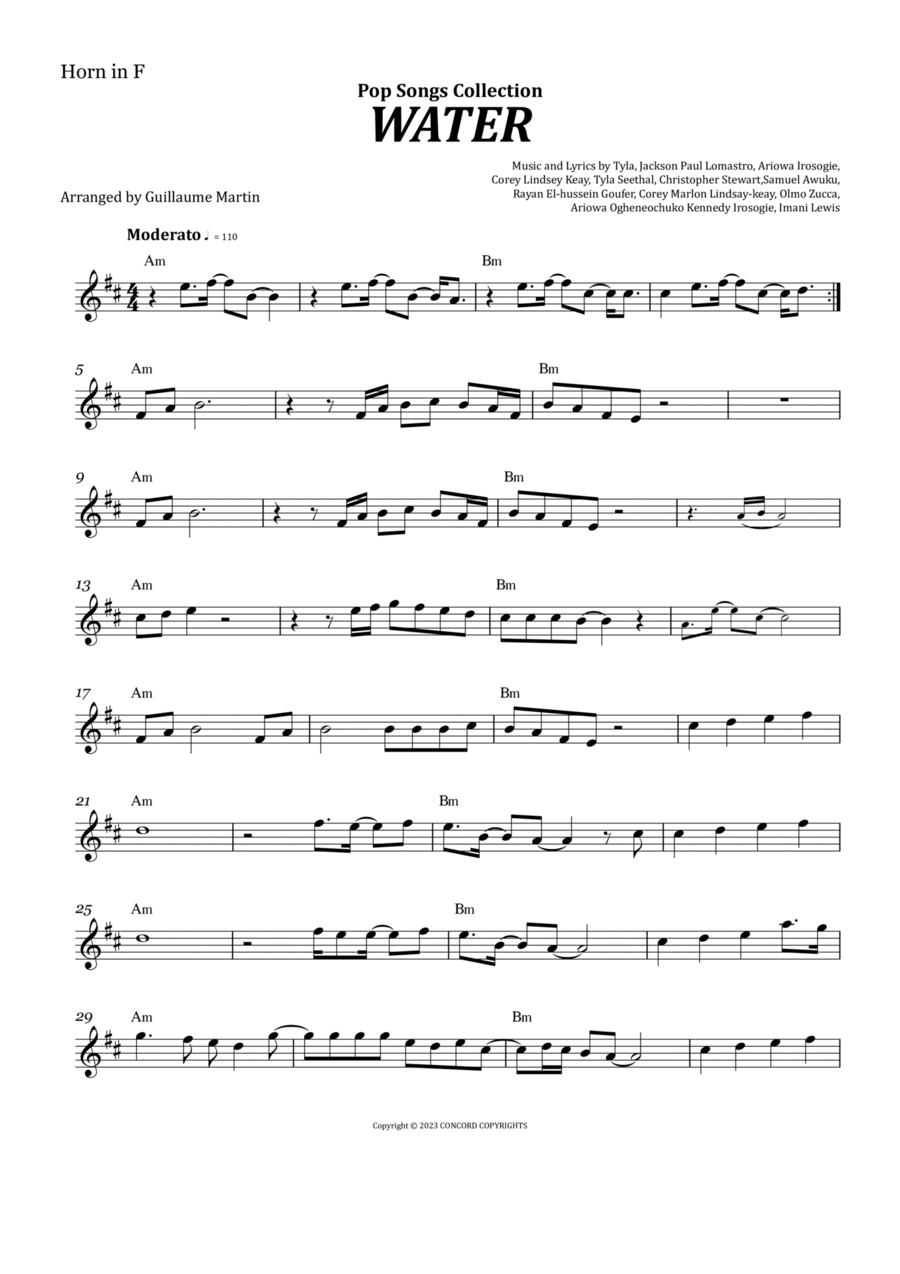 Water Horn Solo scores gallery preview page 1