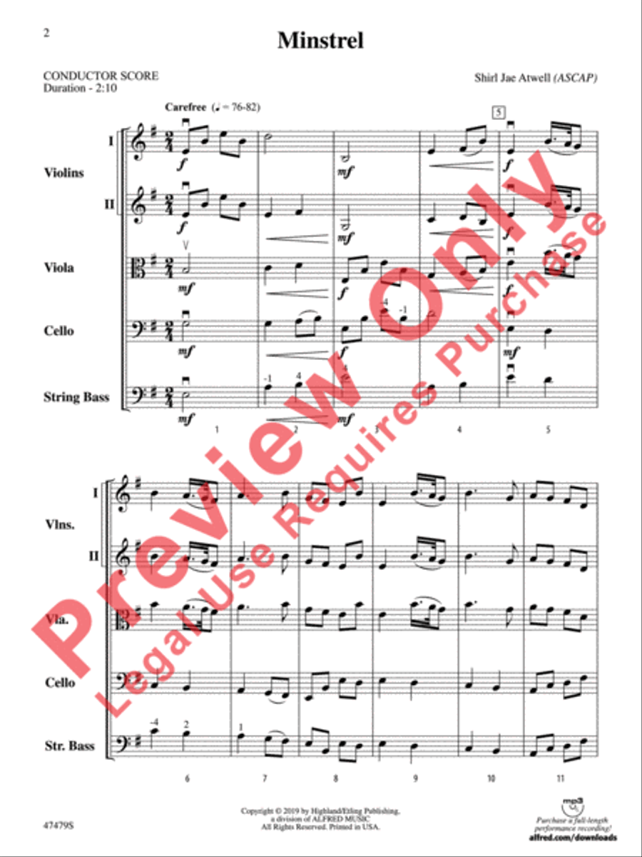 Minstrel Minstrel String Orchestra scores gallery preview page 3