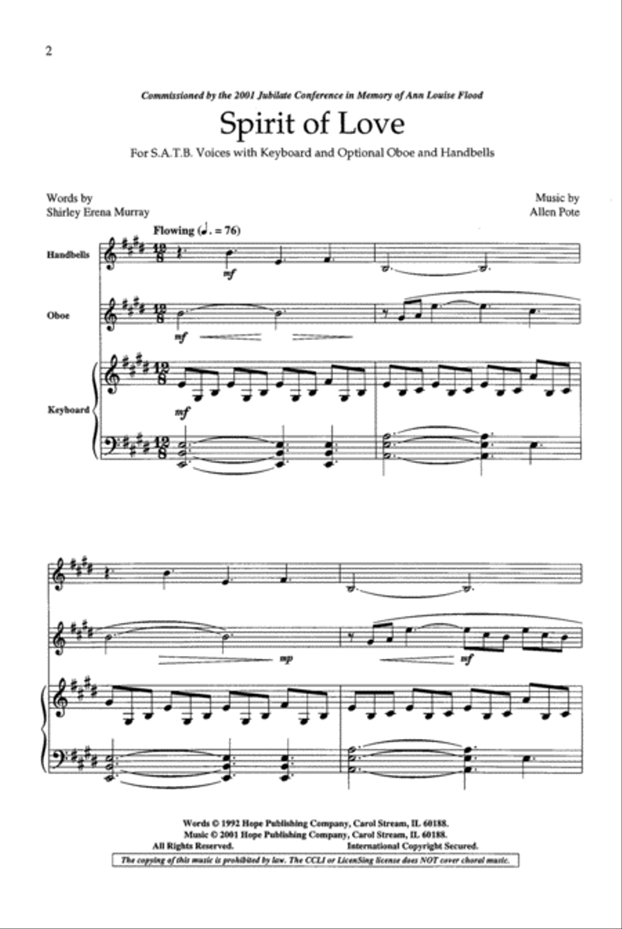 Spirit of Love 4-Part scores gallery preview page 17