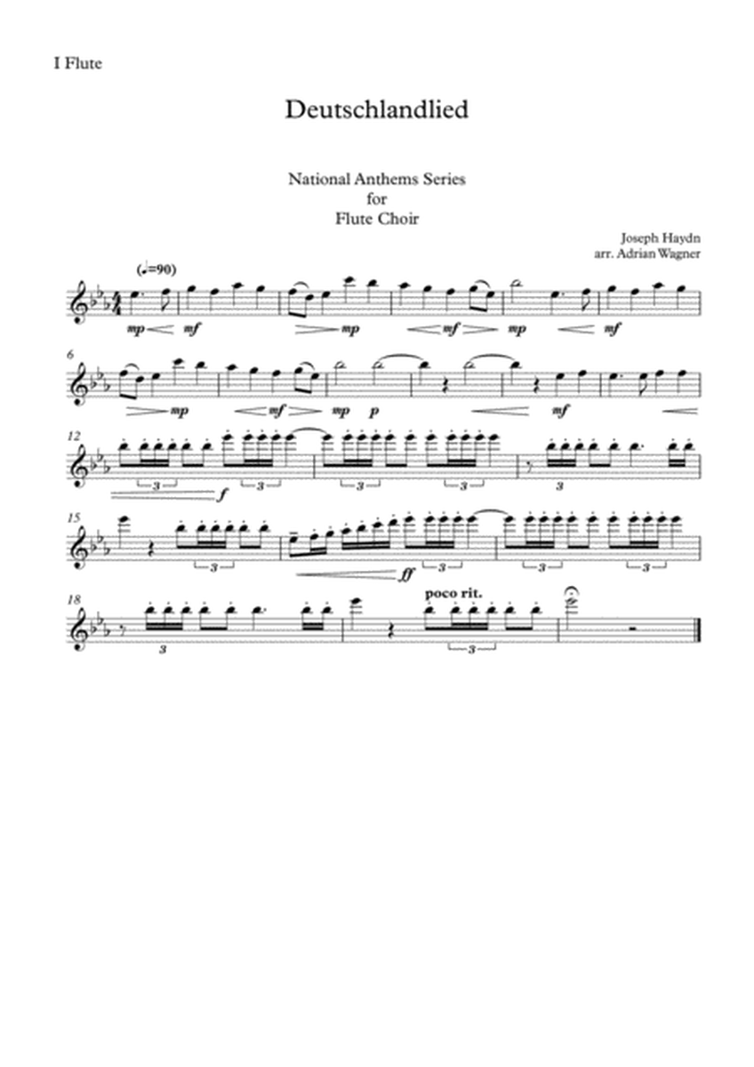 Deutschlandlied (National Anthem of Germany) Flute Choir arr. Adrian Wagner image number null