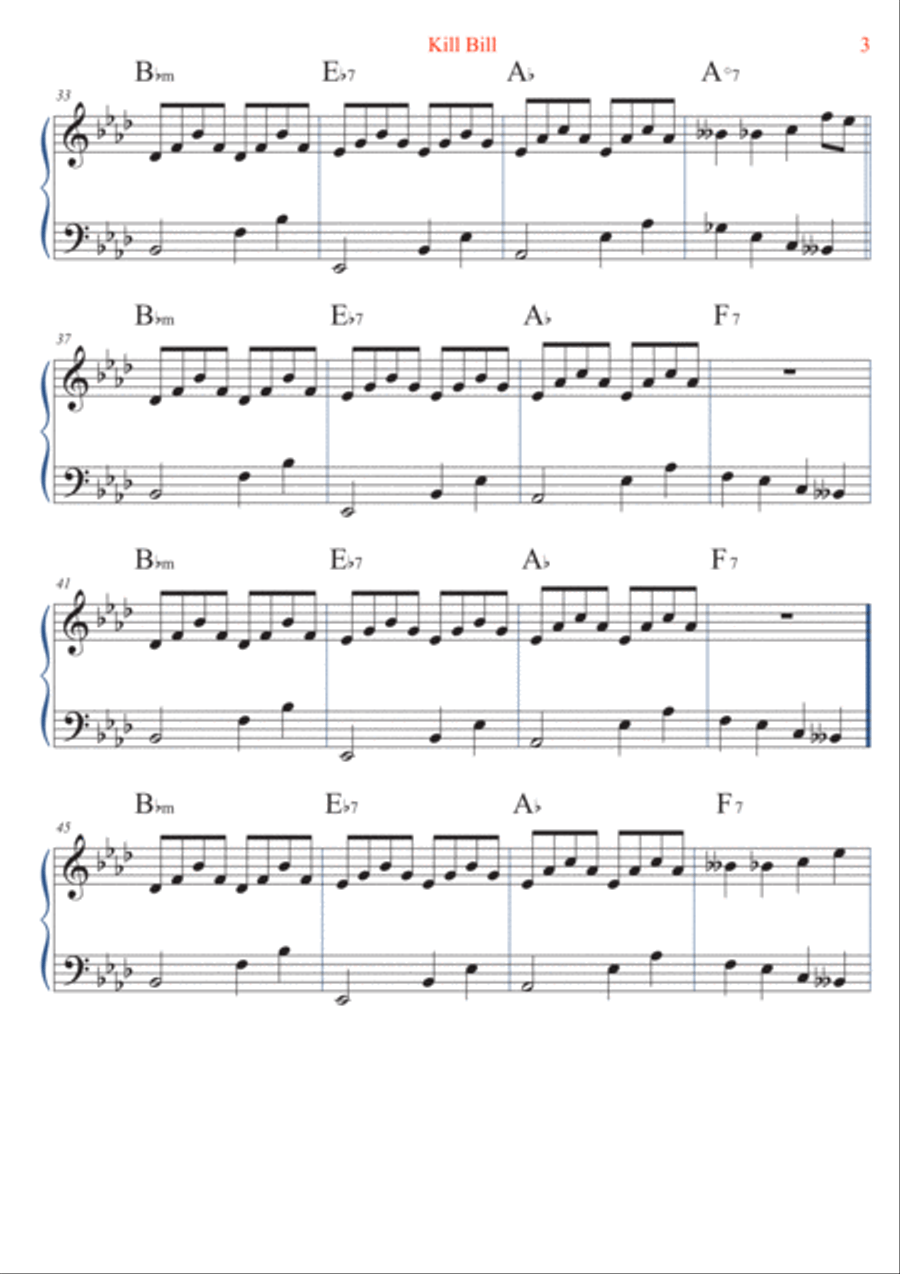 Kill Bill Woodwind Duet scores gallery preview page 3