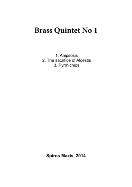 Brass Quintet, No 1 image number null