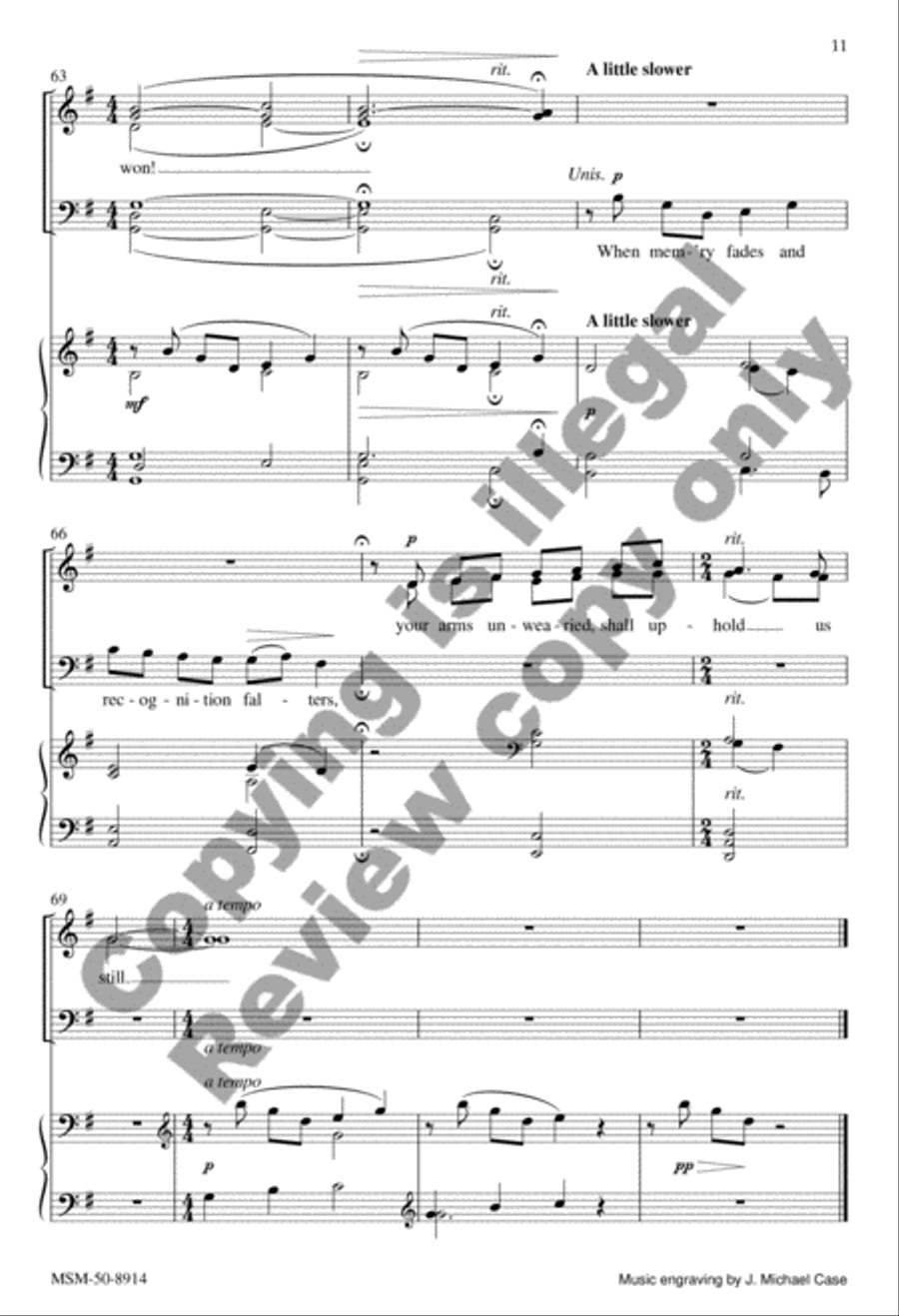 When Memory Fades (Choral Score) 4-Part scores gallery preview page 19