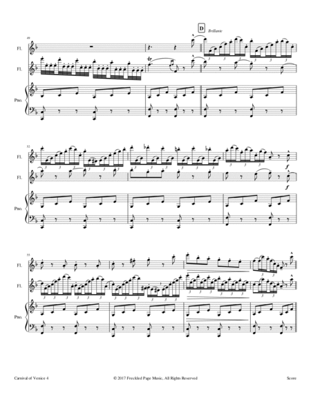Carnival of Venice (Op.78) - Flute Duet