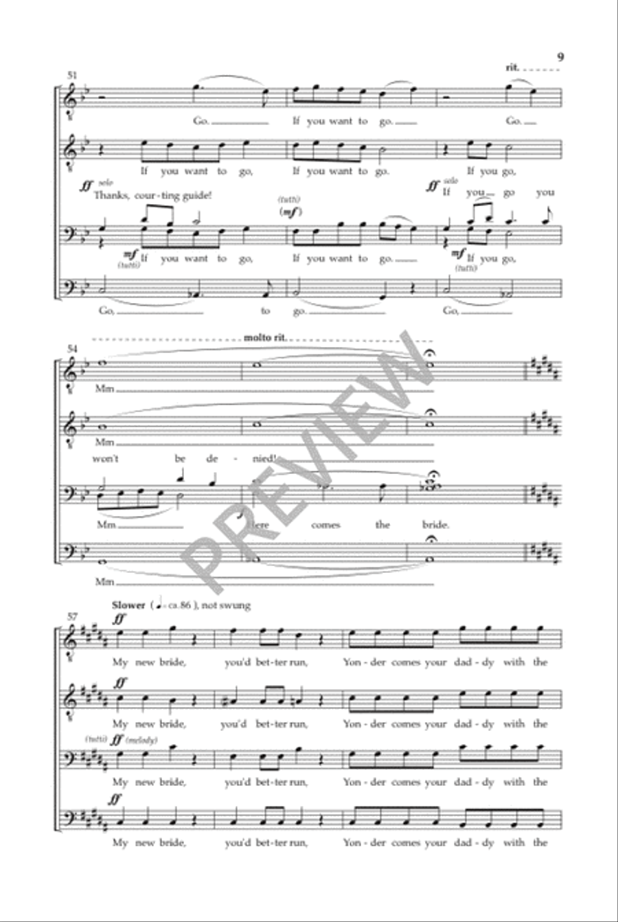 If You Want to Go A-Courtin' TTBB scores gallery preview page 10