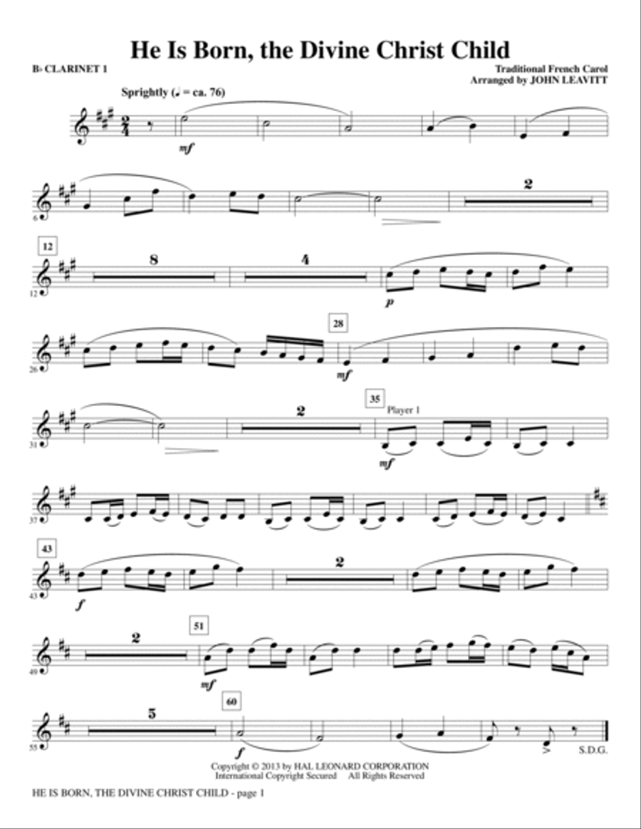 What Sweeter Music (A Cantata For Christmas) - Bb/A Clarinet 1 Choir scores gallery preview page 6