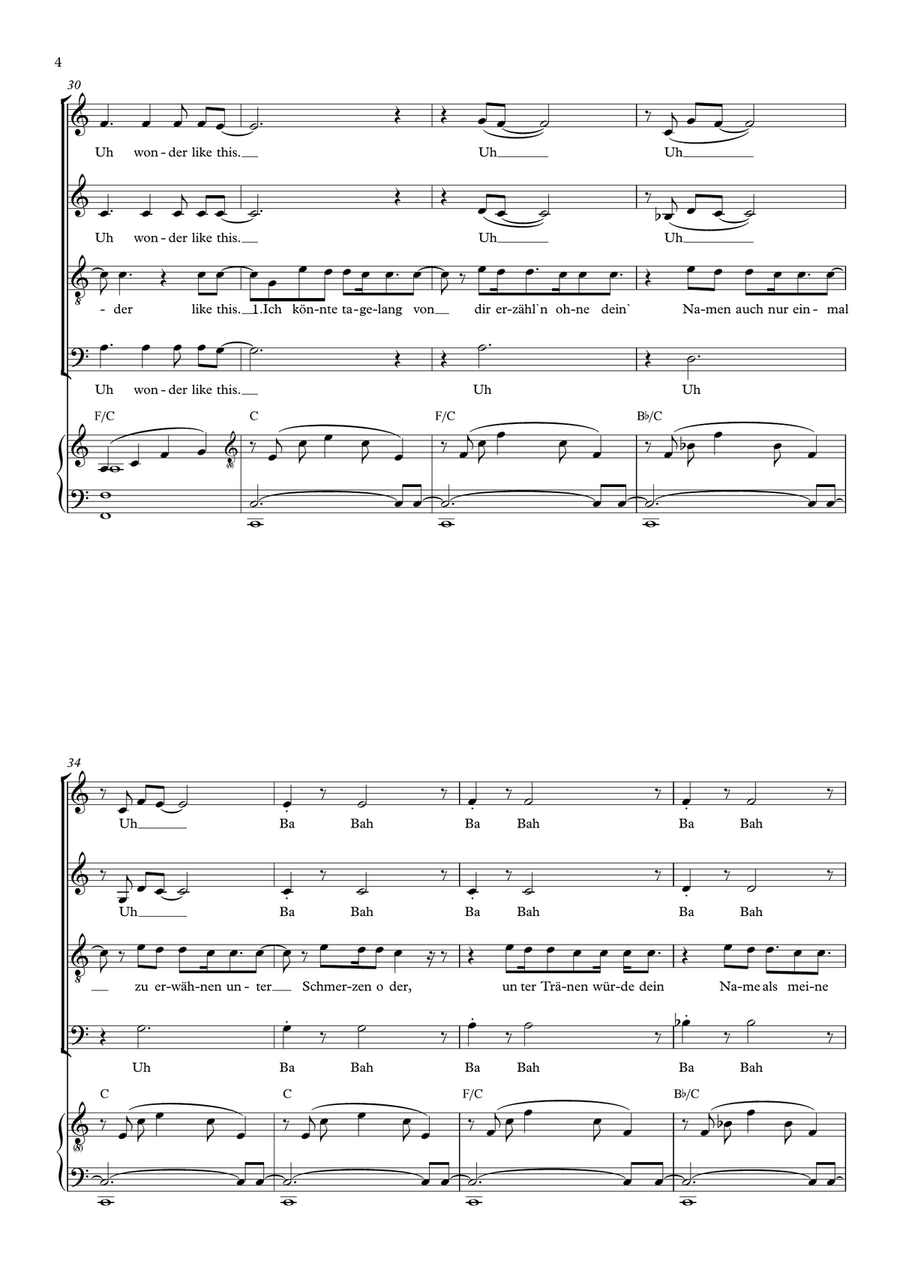 Ich Kenn Nichts 4-Part scores gallery preview page 4