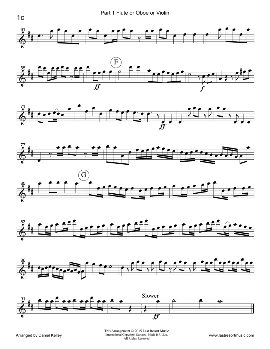 Handel's Messiah for String Trio (Violin, Viola, Cello) Set of 3 Parts Small Ensemble scores gallery preview page 4