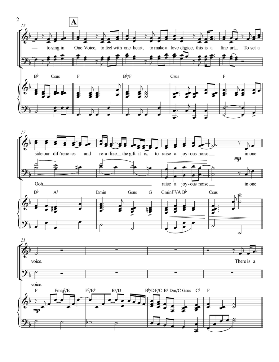 One Voice 4-Part scores gallery preview page 2