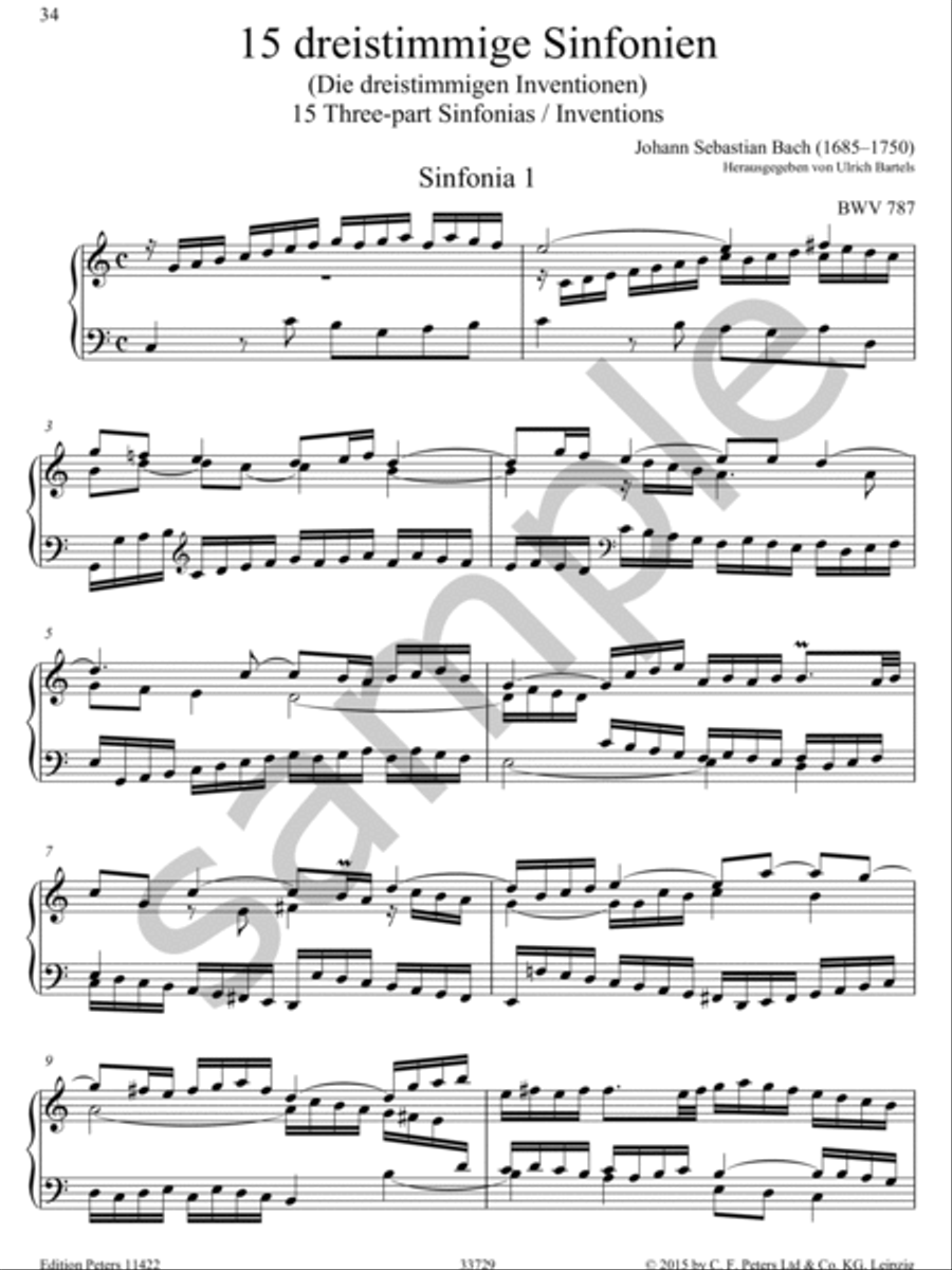 Inventions and Sinfonias BWV 772-801 for Piano Piano scores gallery preview page 9