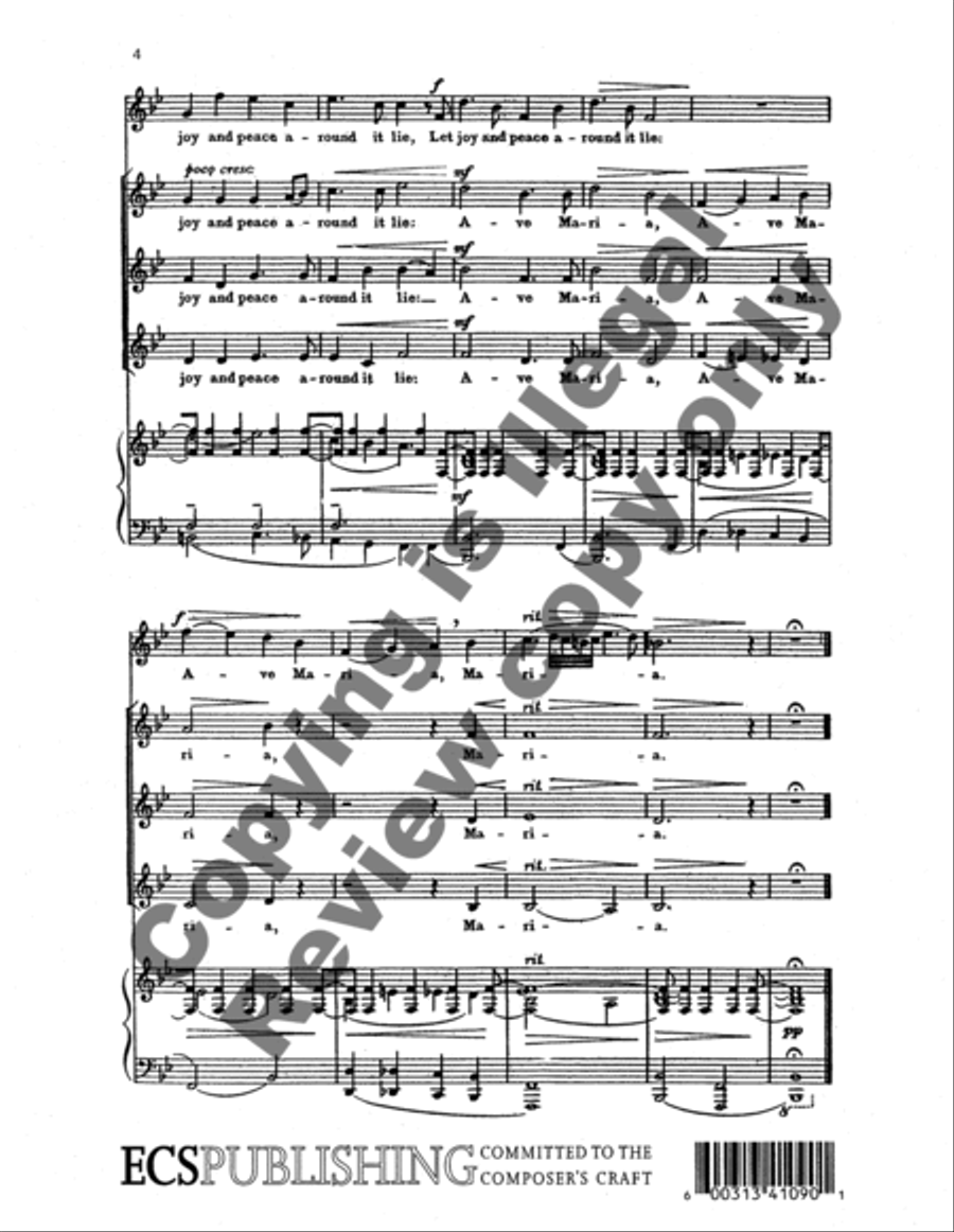 Ave Maria SSA scores gallery preview page 6